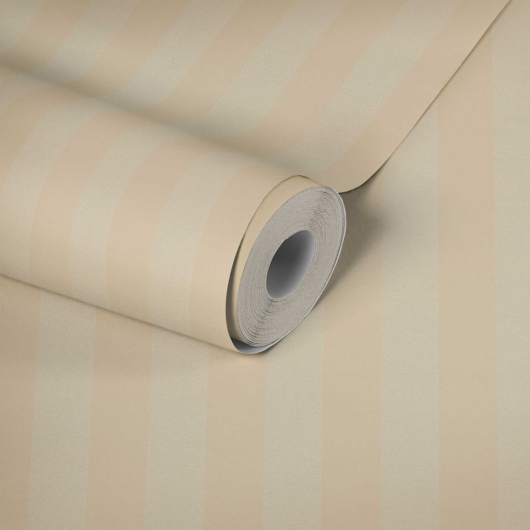             Papier peint à rayures design classique romantique - crème
        