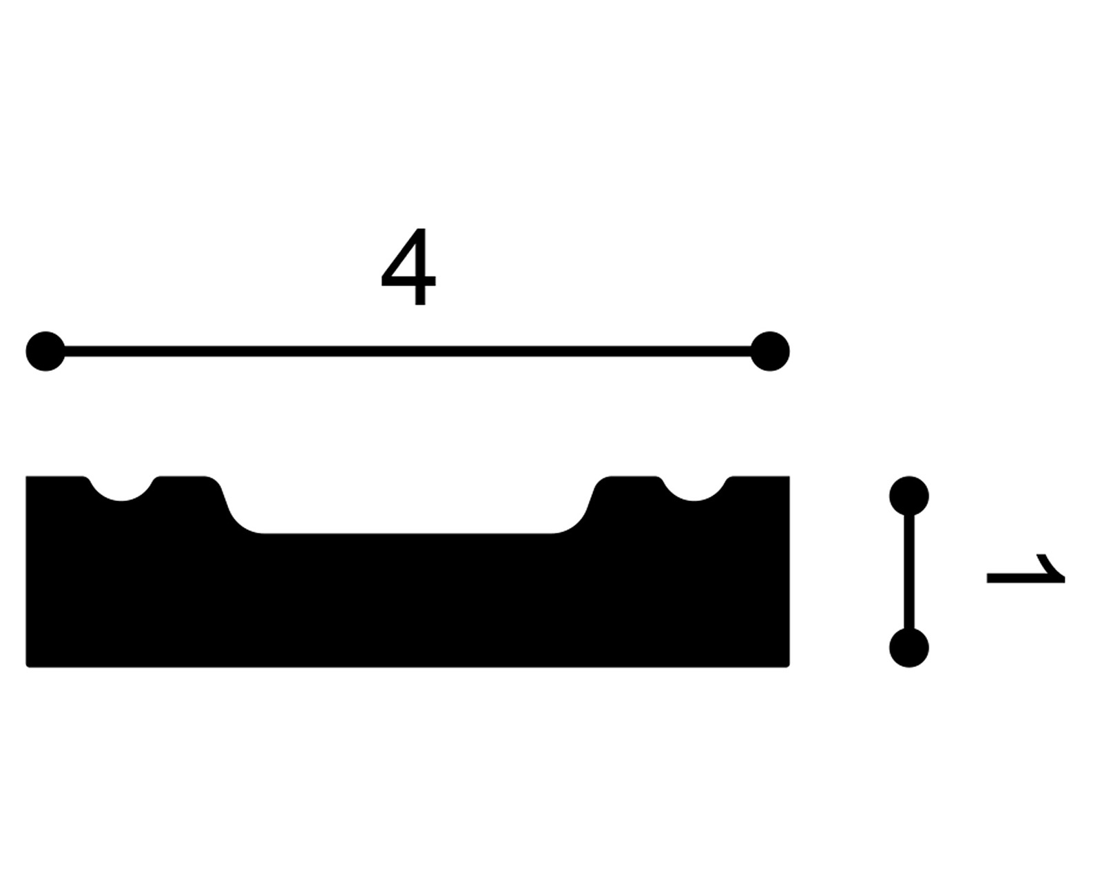             Modern skirting board Doha - SX162F
        