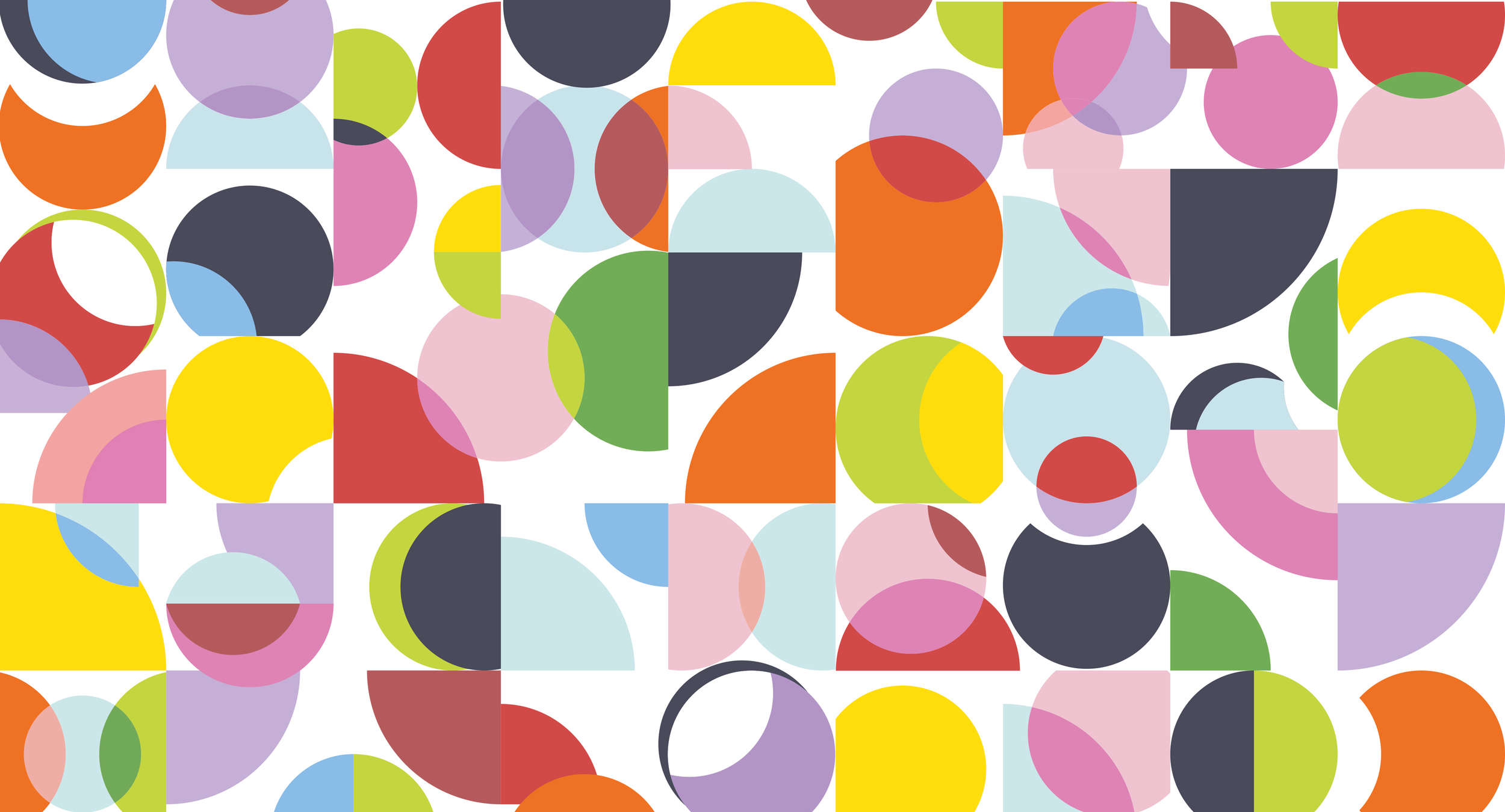             Kleurrijk fotobehang met abstract retro patroon - Kleurrijk, Wit, Groen
        