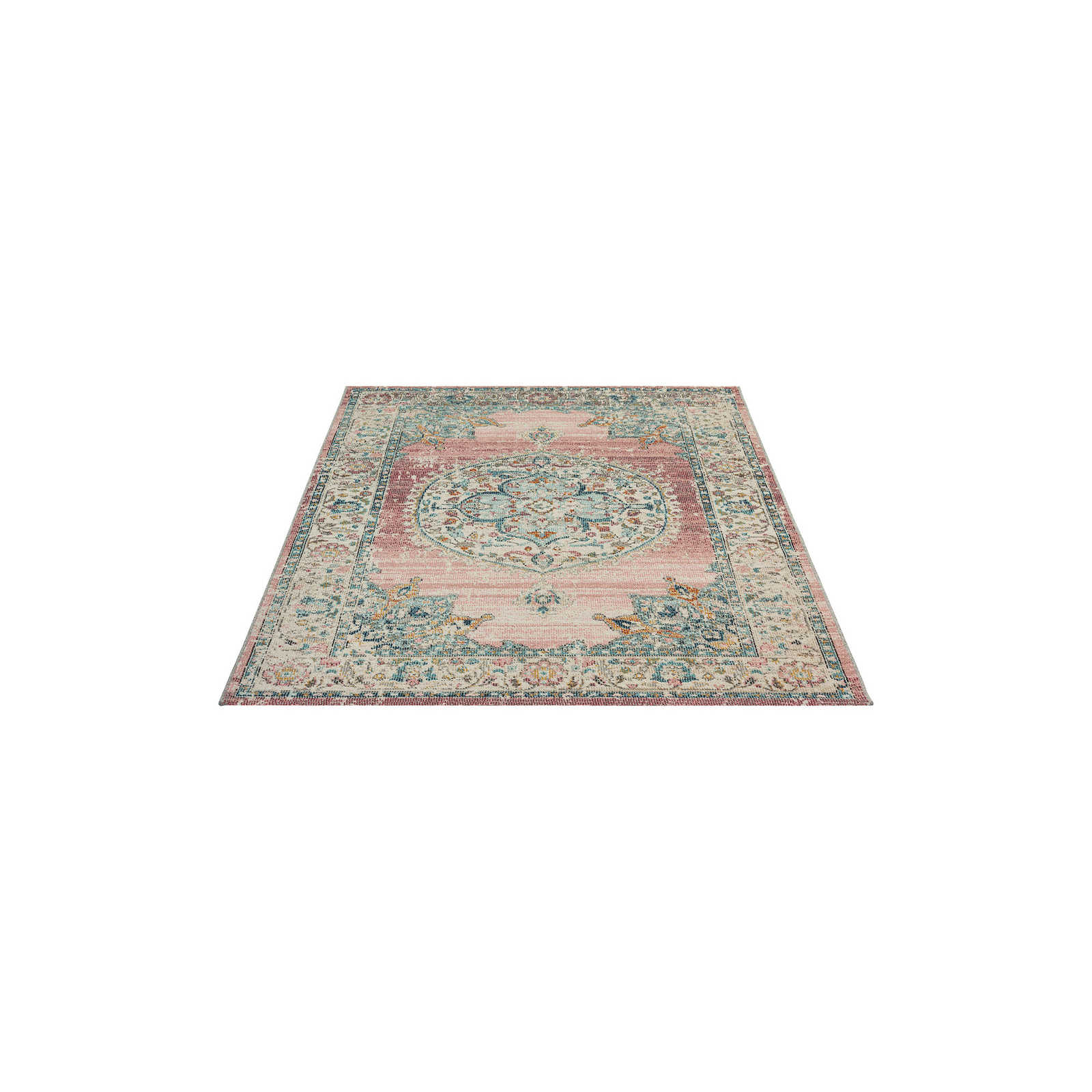 Flatweave tapijt voor buiten met roze accenten - 200 x 140 cm
