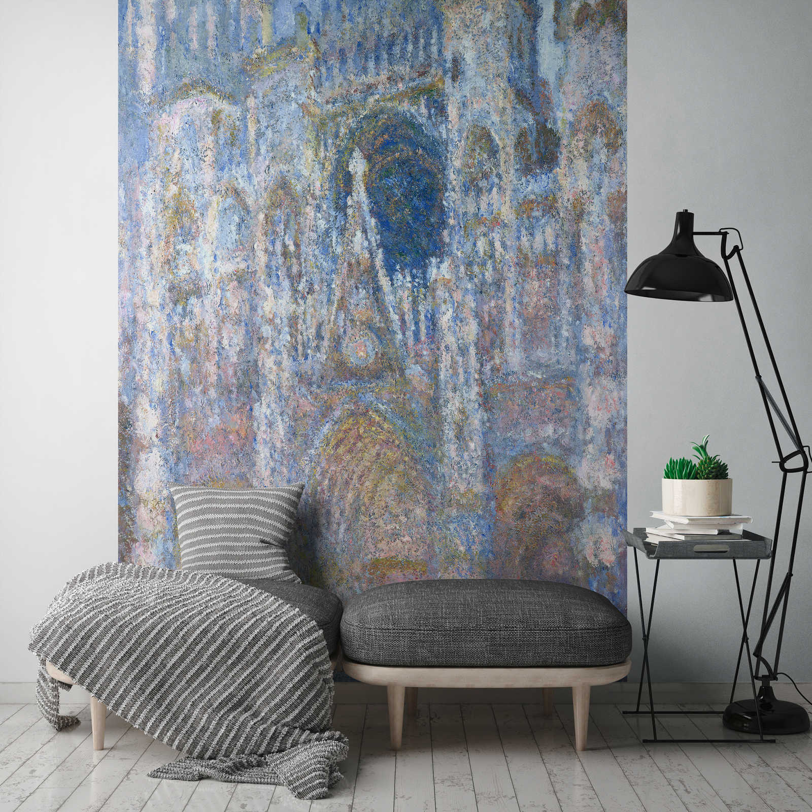             Papier peint "Cathédrale de RouenHarmonie bleueSoleil du matin" de Claude Monet
        