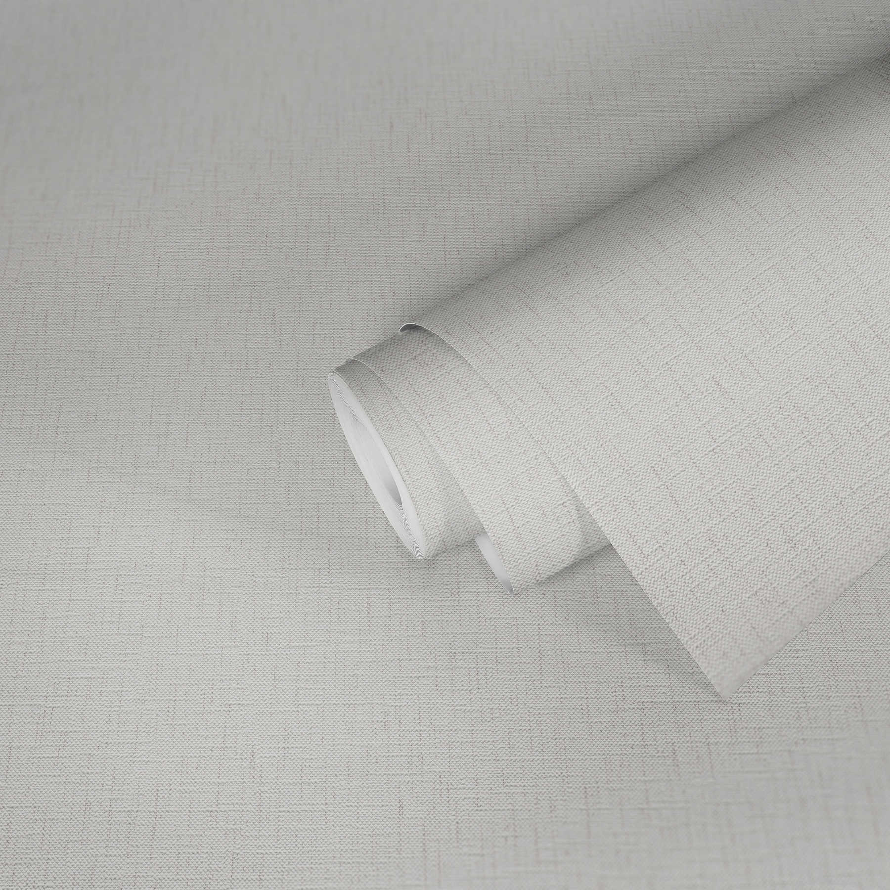             Papier peint aspect textile avec teinture chinée - gris, blanc
        