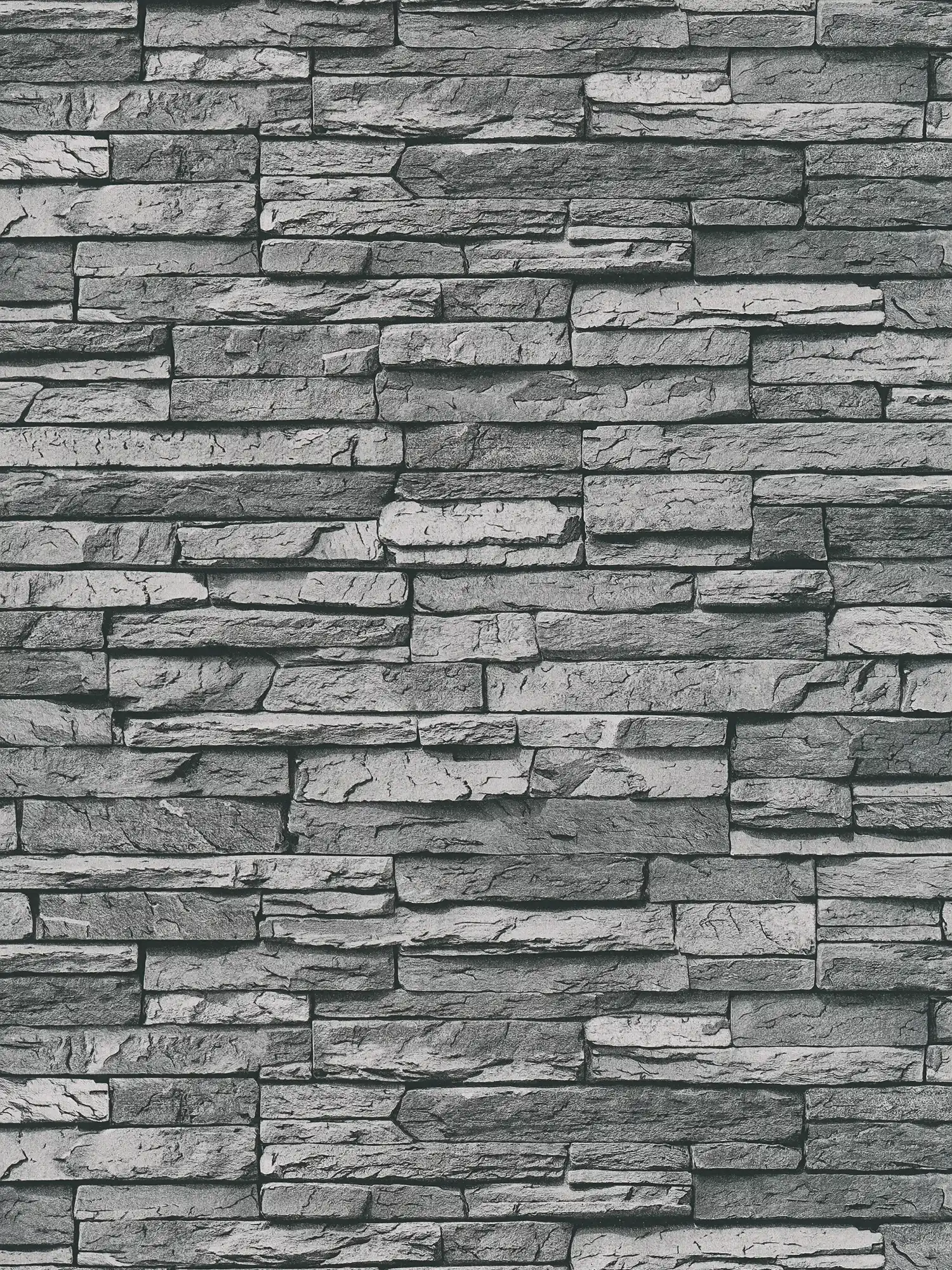 Self-adhesive wallpaper | natural stone look with 3D effect - grey, black
