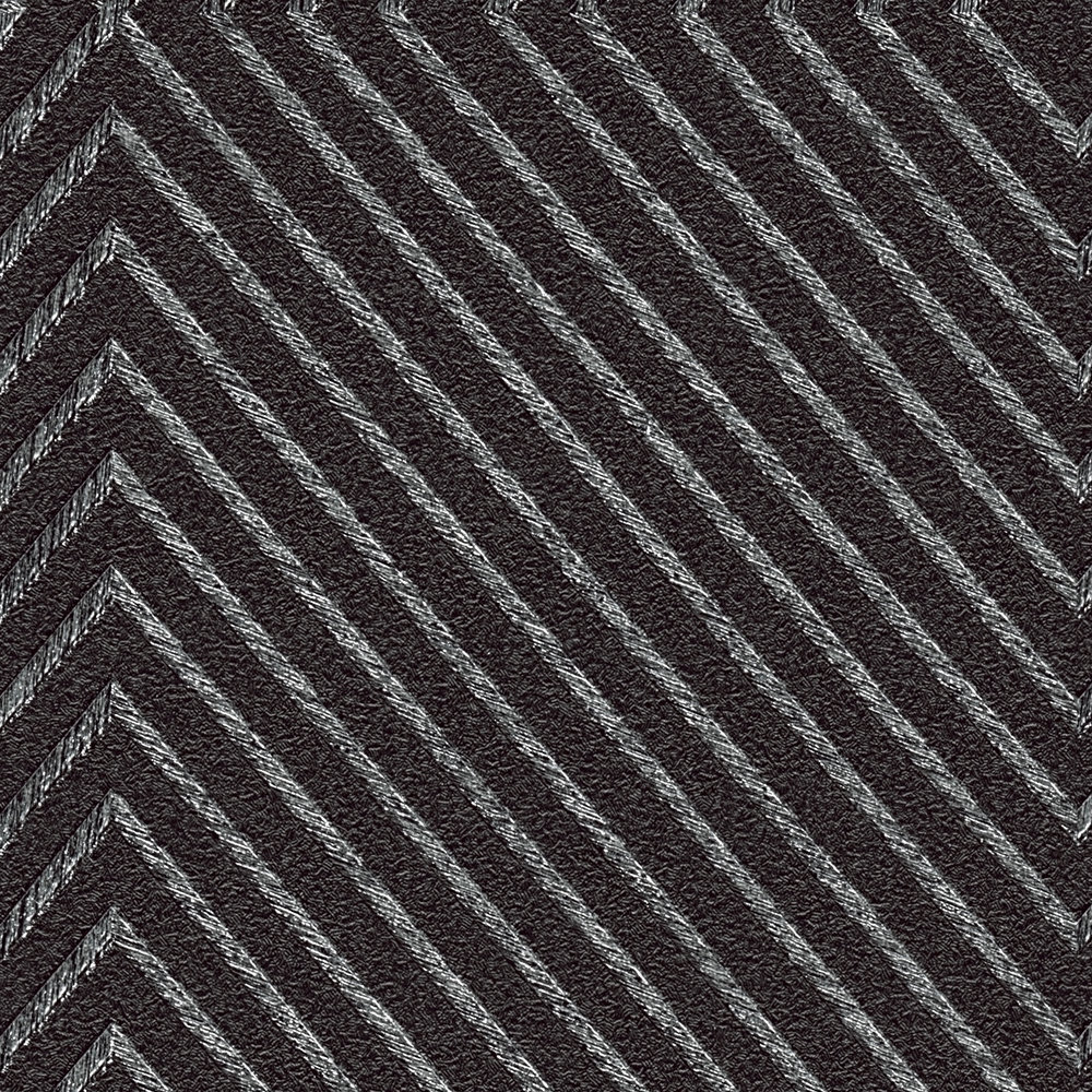             Behang grafisch ontwerp, Scandinavische stijl - zwart, zilver
        