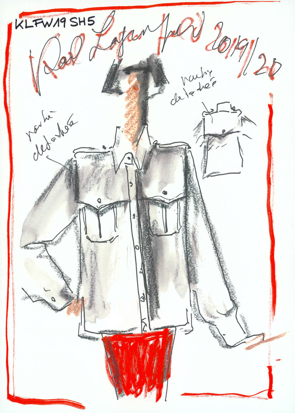             Karl LAGERFELD Foto Papel Pintado Diseño de Moda Blusa
        
