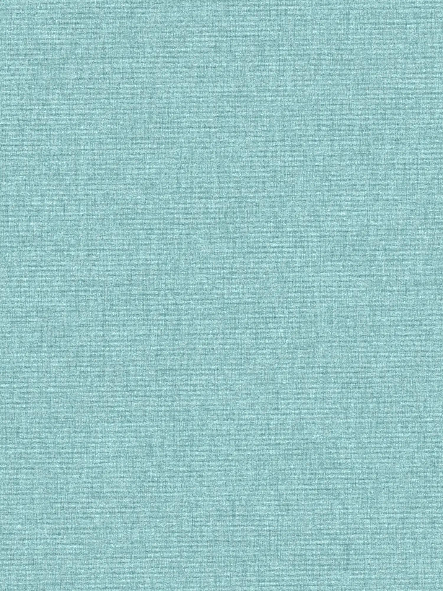 Papel pintado tejido-no tejido liso con aspecto de tela y estructura ligera, mate - turquesa, azul, azul claro
