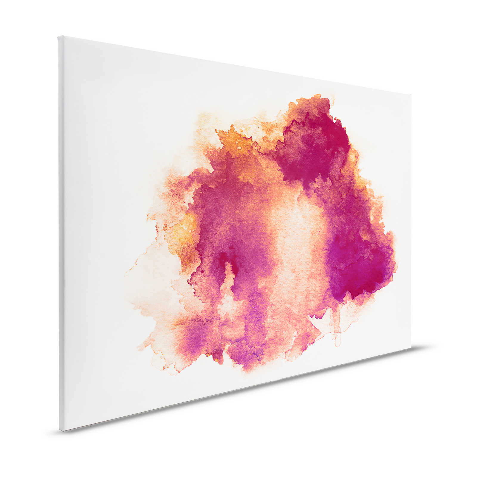 Canvas painting Watercolour Spot Red with Gradient - 1.20 m x 0.80 m
