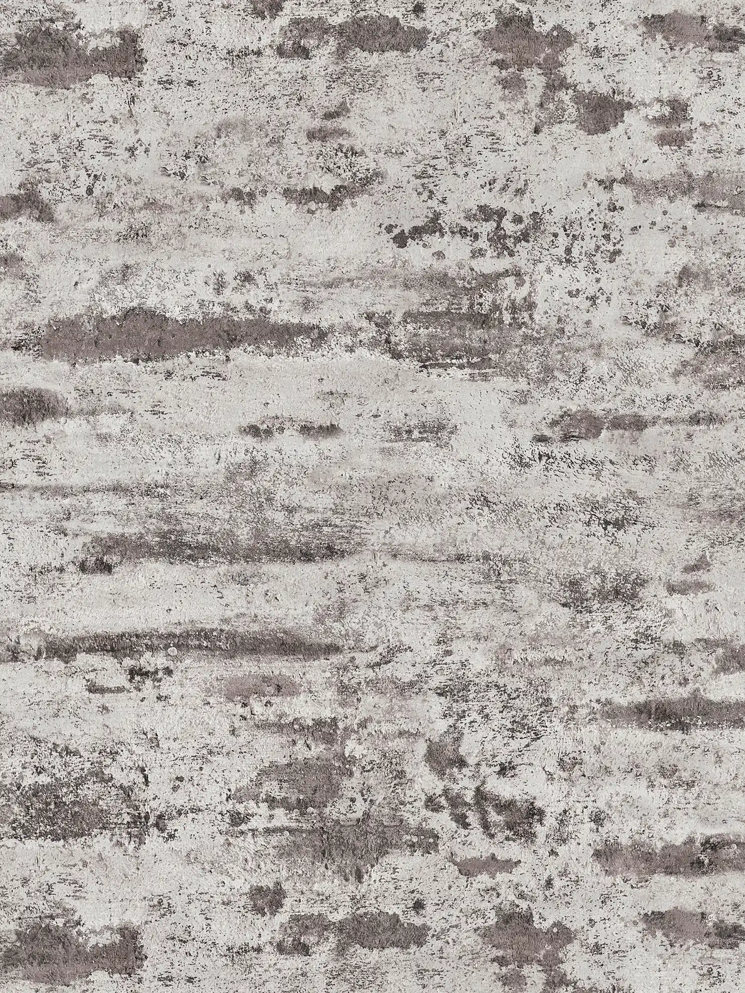 Non-woven wallpaper rustic pattern, plaster look - grey, black

