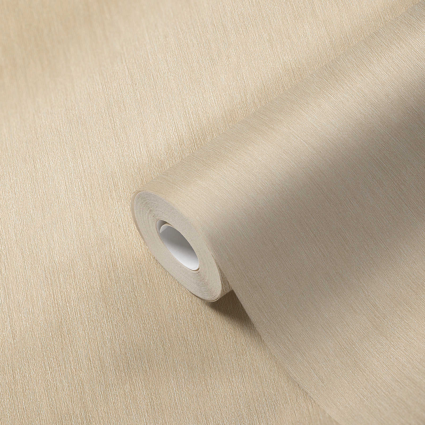             papier peint en papier Premium Beige chiné avec structure textile - Beige
        