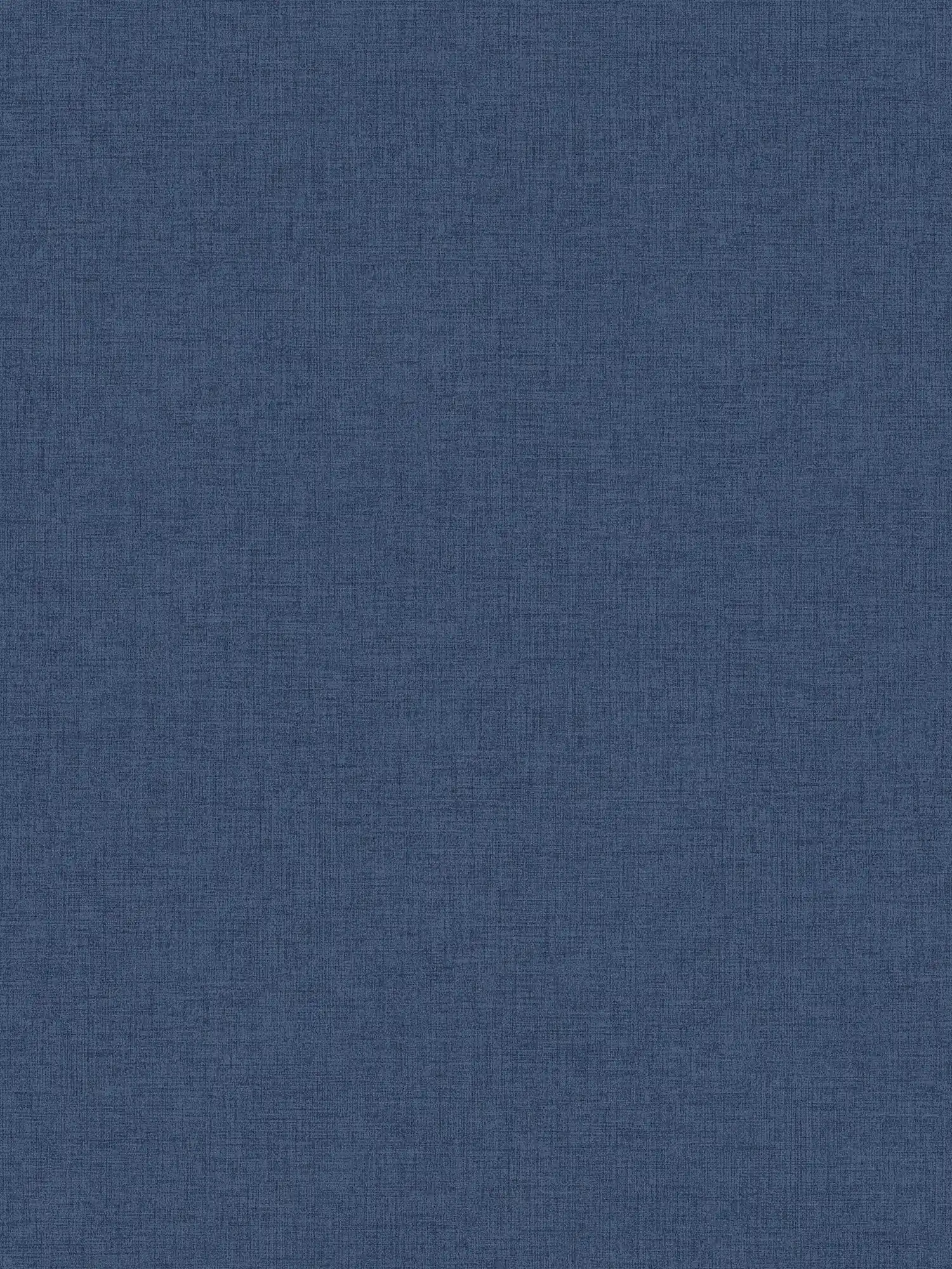 Navy blue wallpaper with linen look, Navy - Blue
