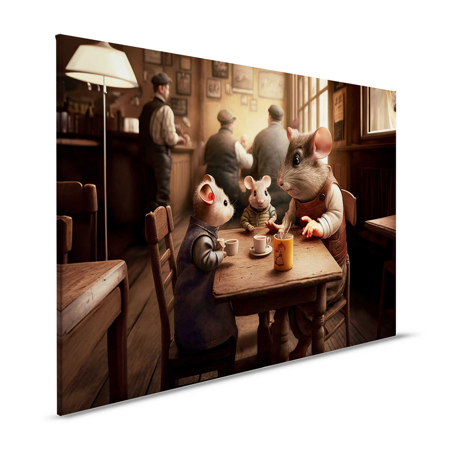 Toile KI »Café au Mouse« - 120 cm x 80 cm
