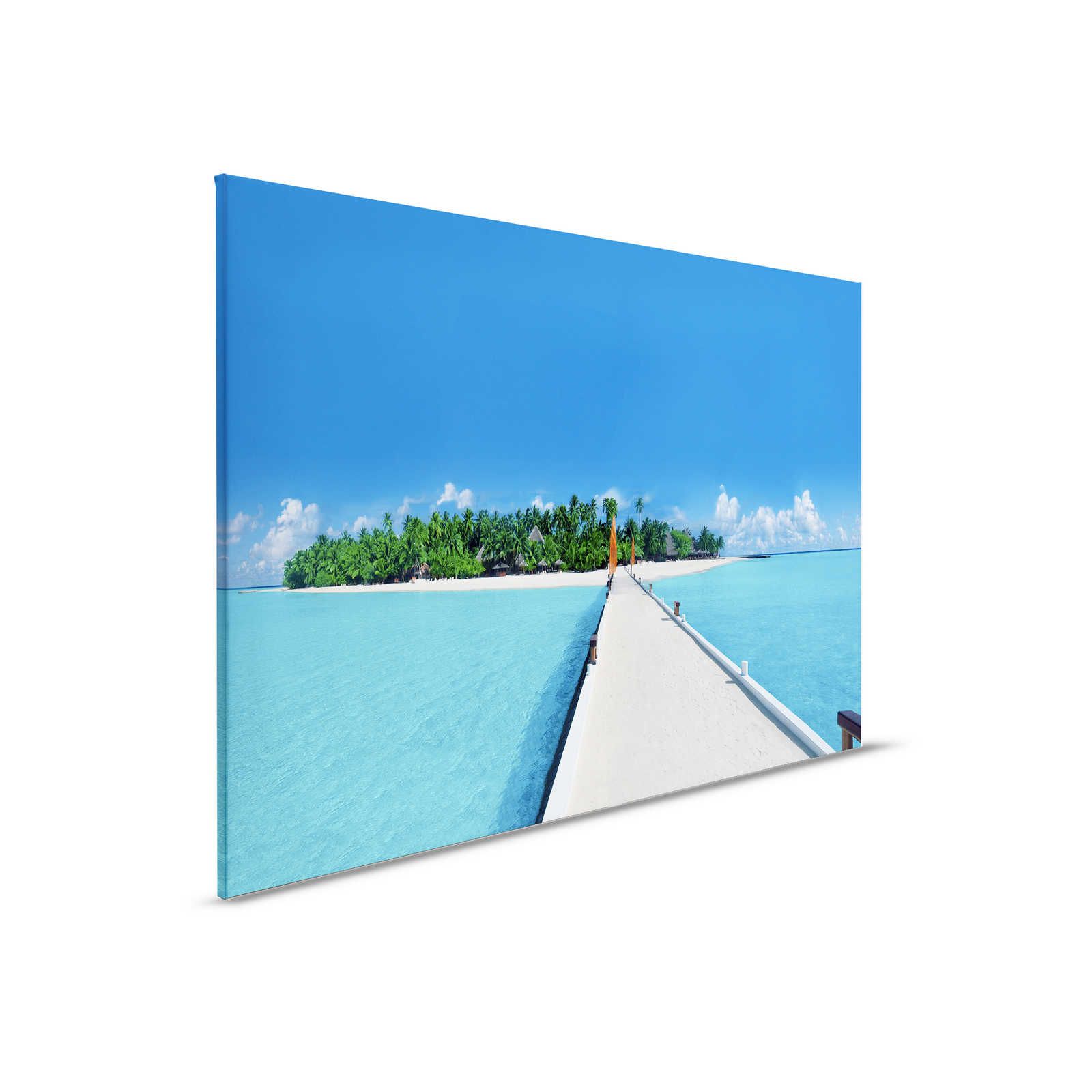         Canvas painting Island with jetty to the beach - 0,90 m x 0,60 m
    