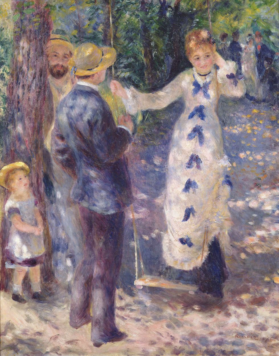             Muurschildering "Op de schommel" door Pierre Auguste Renoir
        