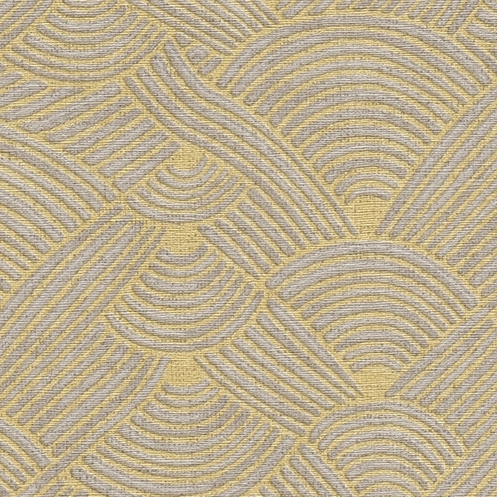             Wallpaper ethnic design with braided design - beige, yellow
        