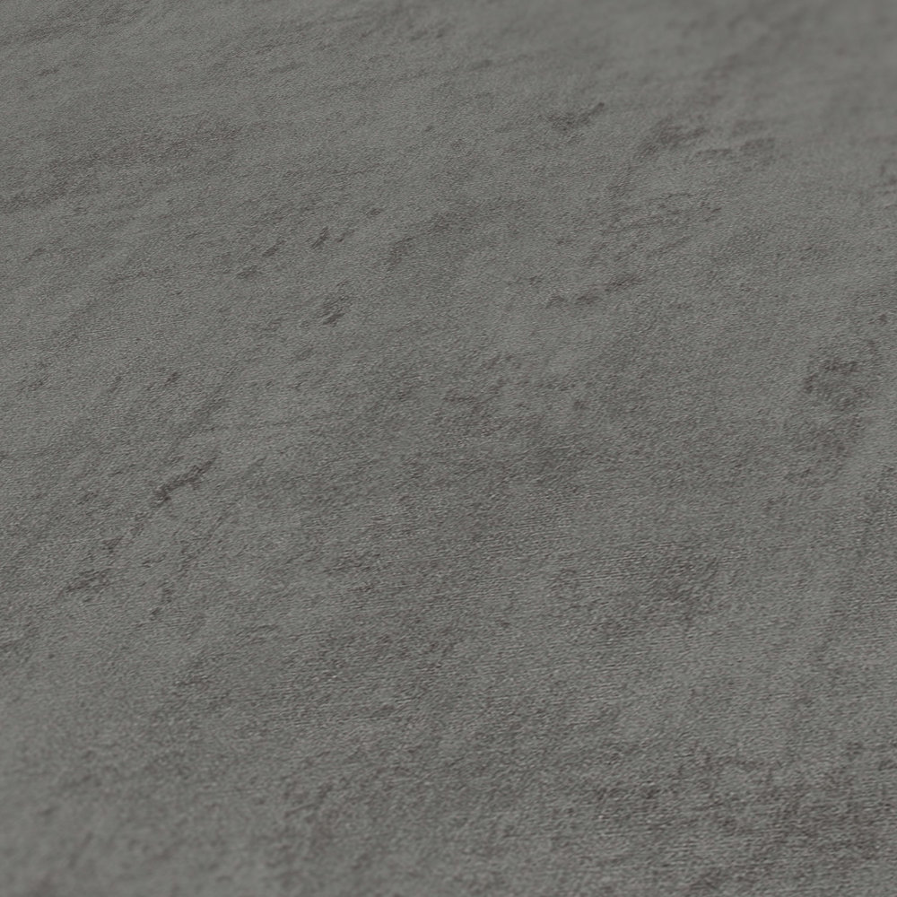             Papier peint gris foncé avec effet crépi & structure gaufrée
        