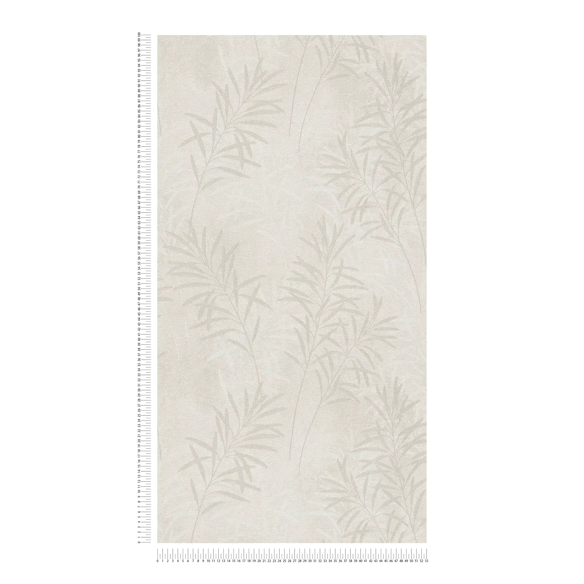             Scandinavian Style papier peint intissé avec des herbes florales - crème, beige, métallique
        