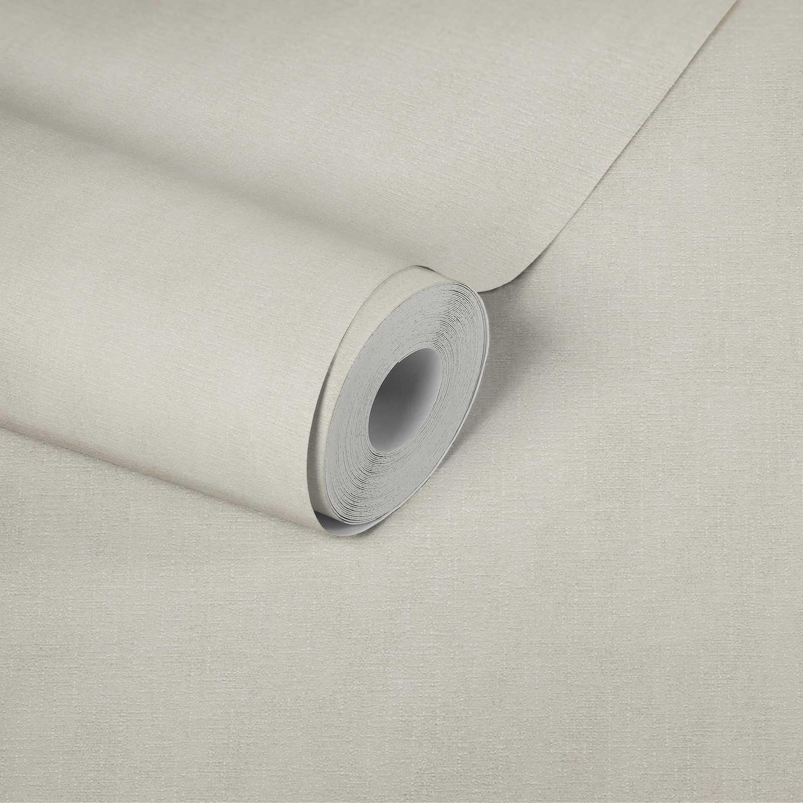             Papel Pintado Textil Blanco Crema con Acabado Brillante - Blanco
        
