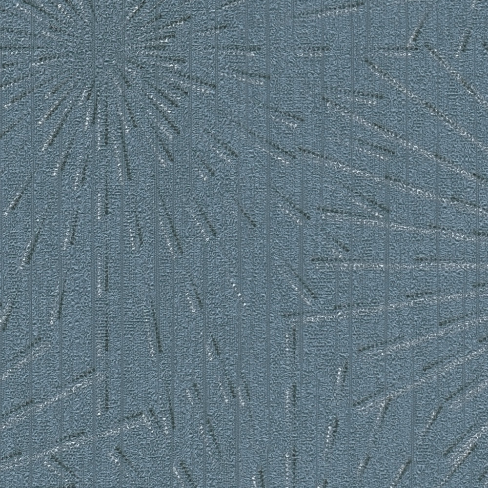             papel pintado diseño retro starburst - azul, metálico
        