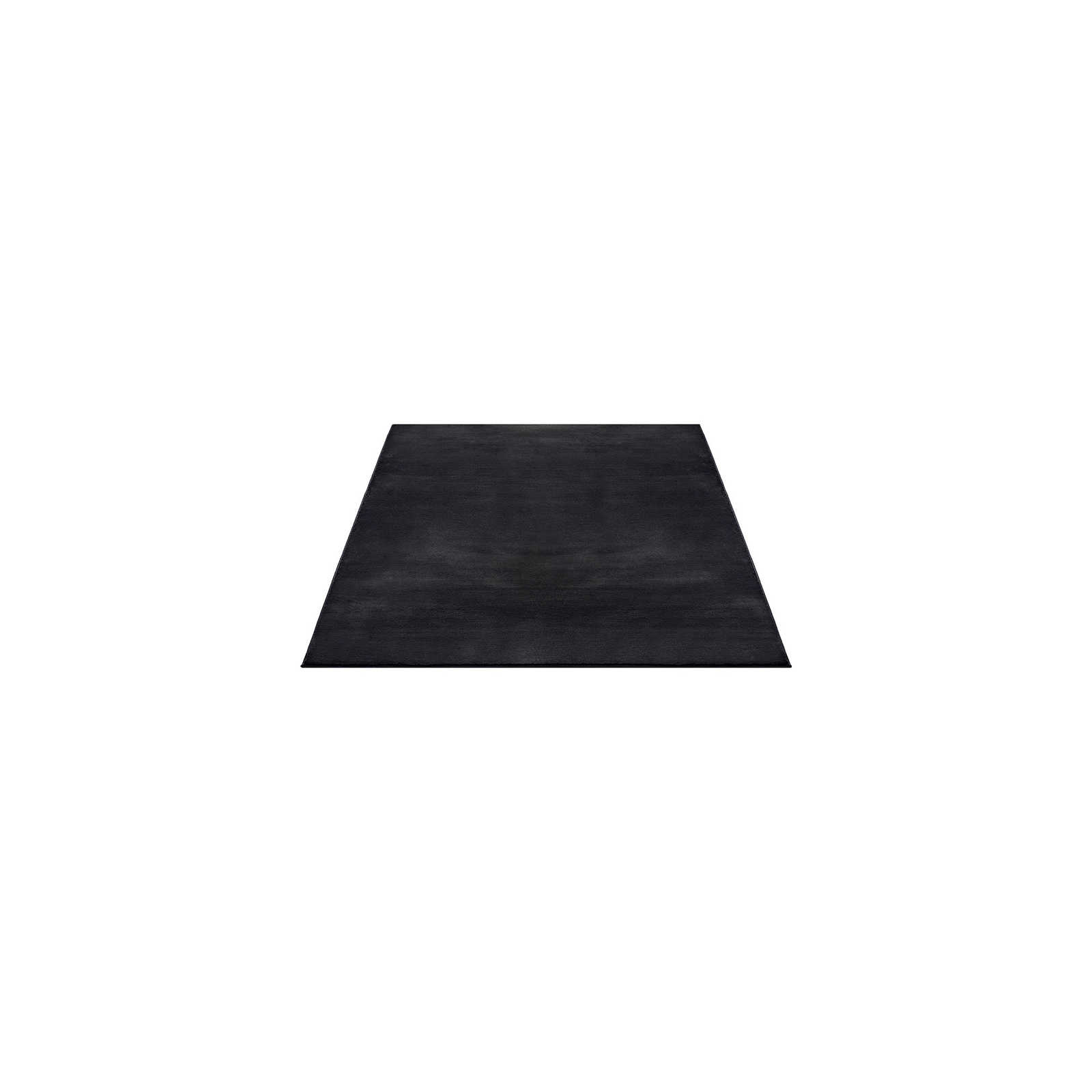 Cuddly soft high pile carpet in black - 160 x 117 cm
