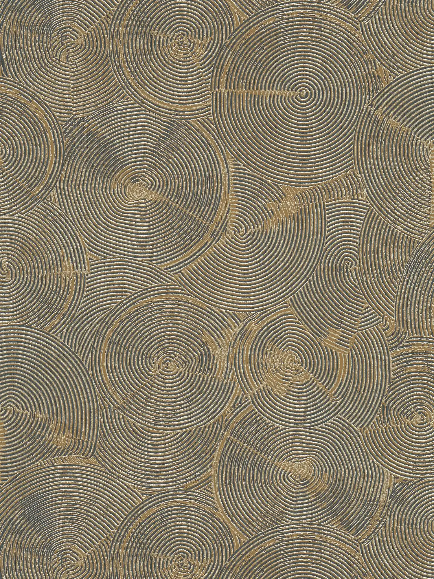         Pattern wallpaper modern plaster look with gold - beige, metallic, black
    
