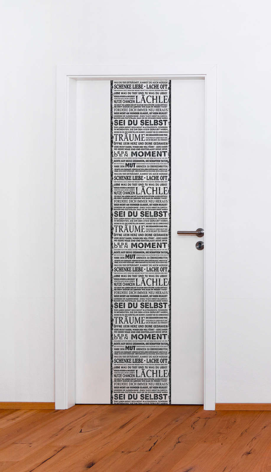             Vintage look typography wallpaper with quote - black, white, grey
        