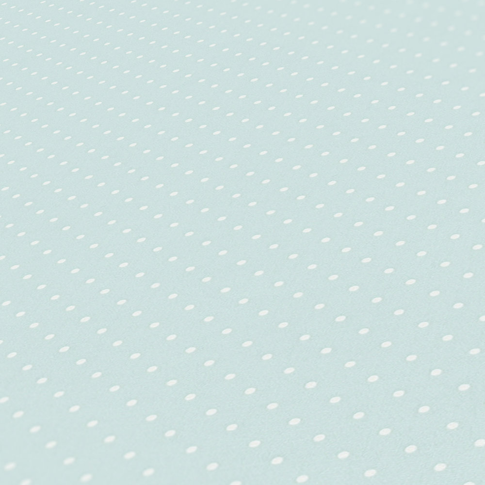             Non-woven wallpaper with small dot pattern - light blue, white
        