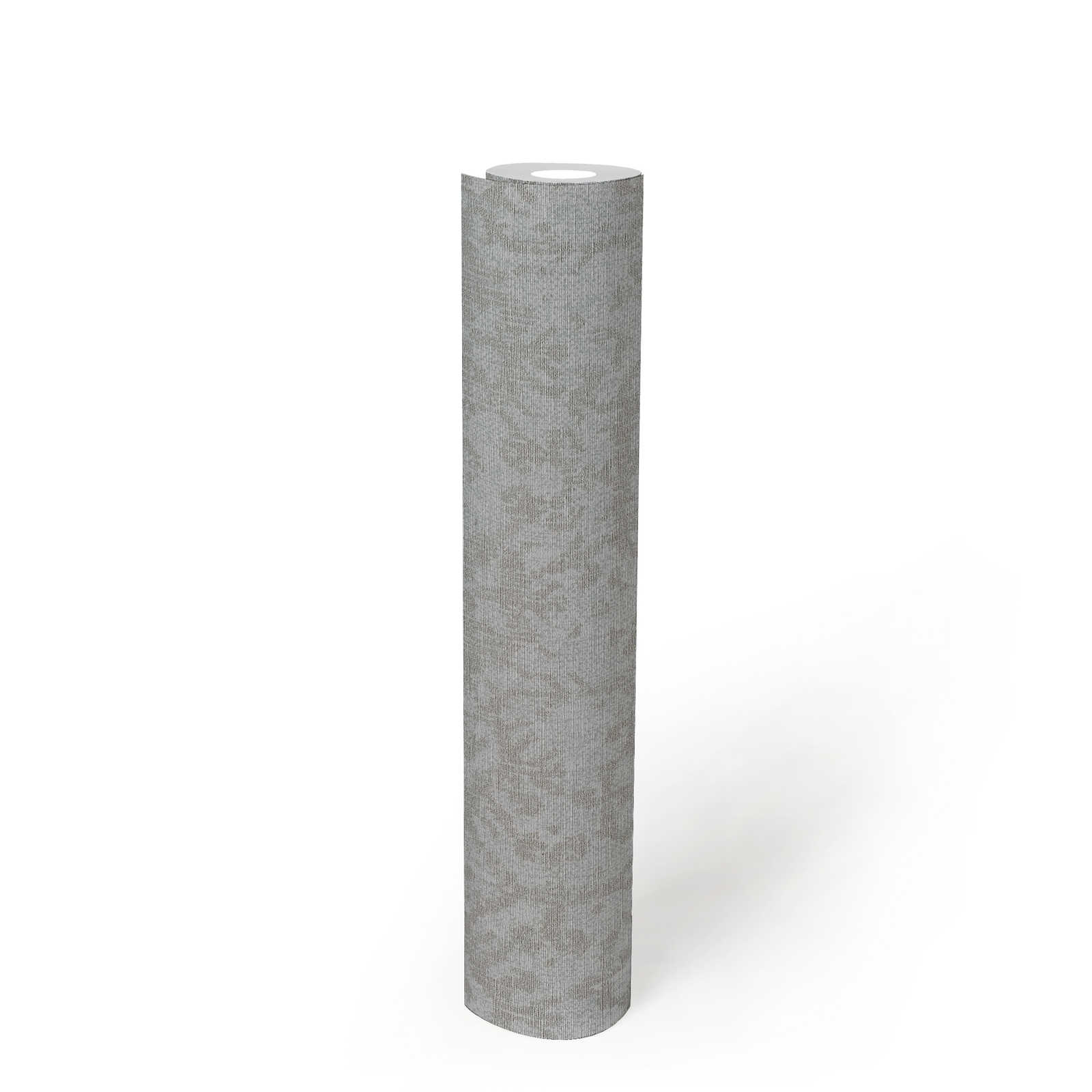             papel pintado de óptica textil con motivos étnicos - gris
        