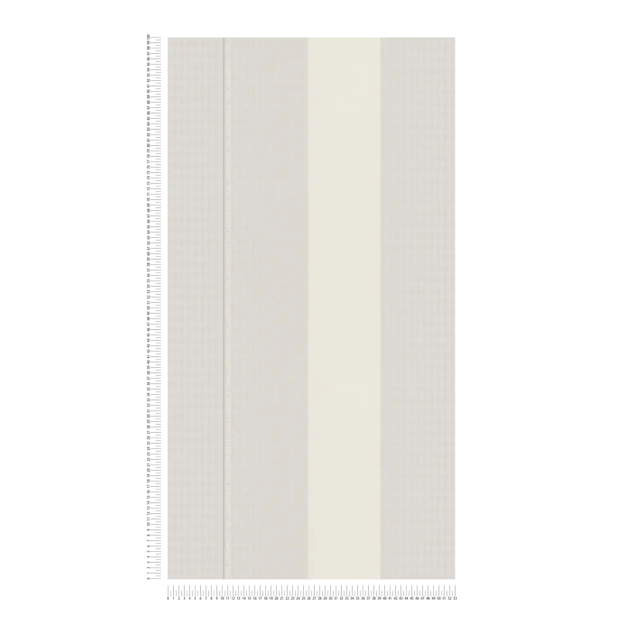             Non-woven wallpaper Karl LAGERFELD striped with texture effect - grey, white
        