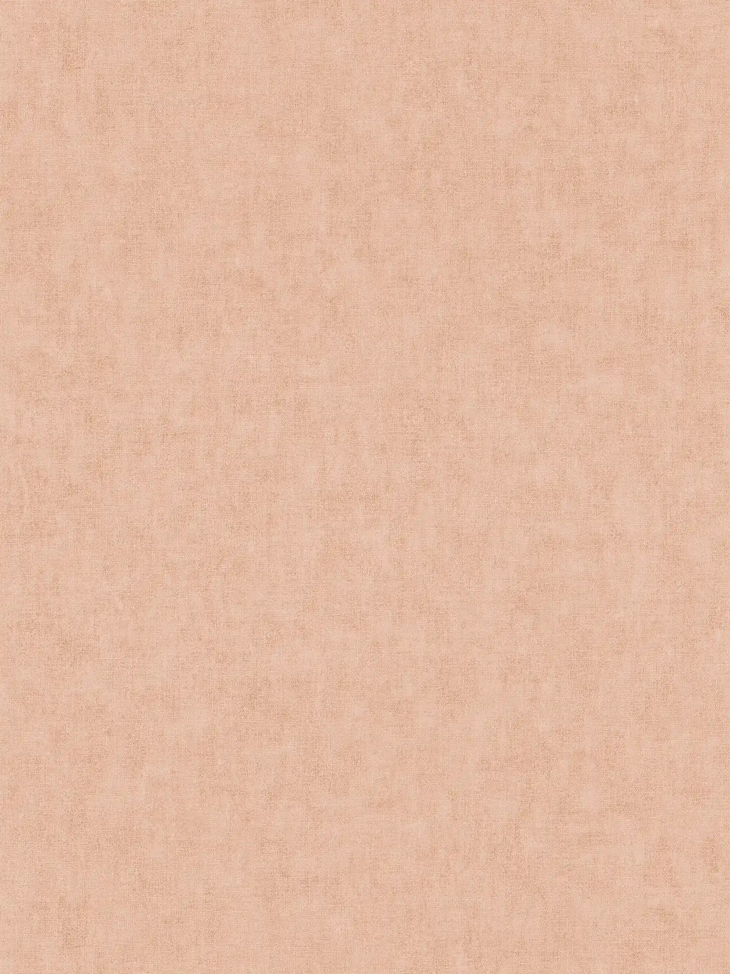 Behang effen, linnenlook & Scandinavische stijl - roze, oranje
