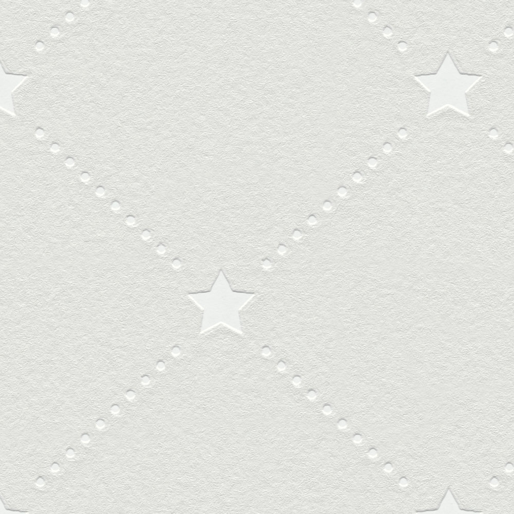             Carta da parati in tessuto non tessuto MICHALSKY a losanghe con stelle - beige, grigio
        