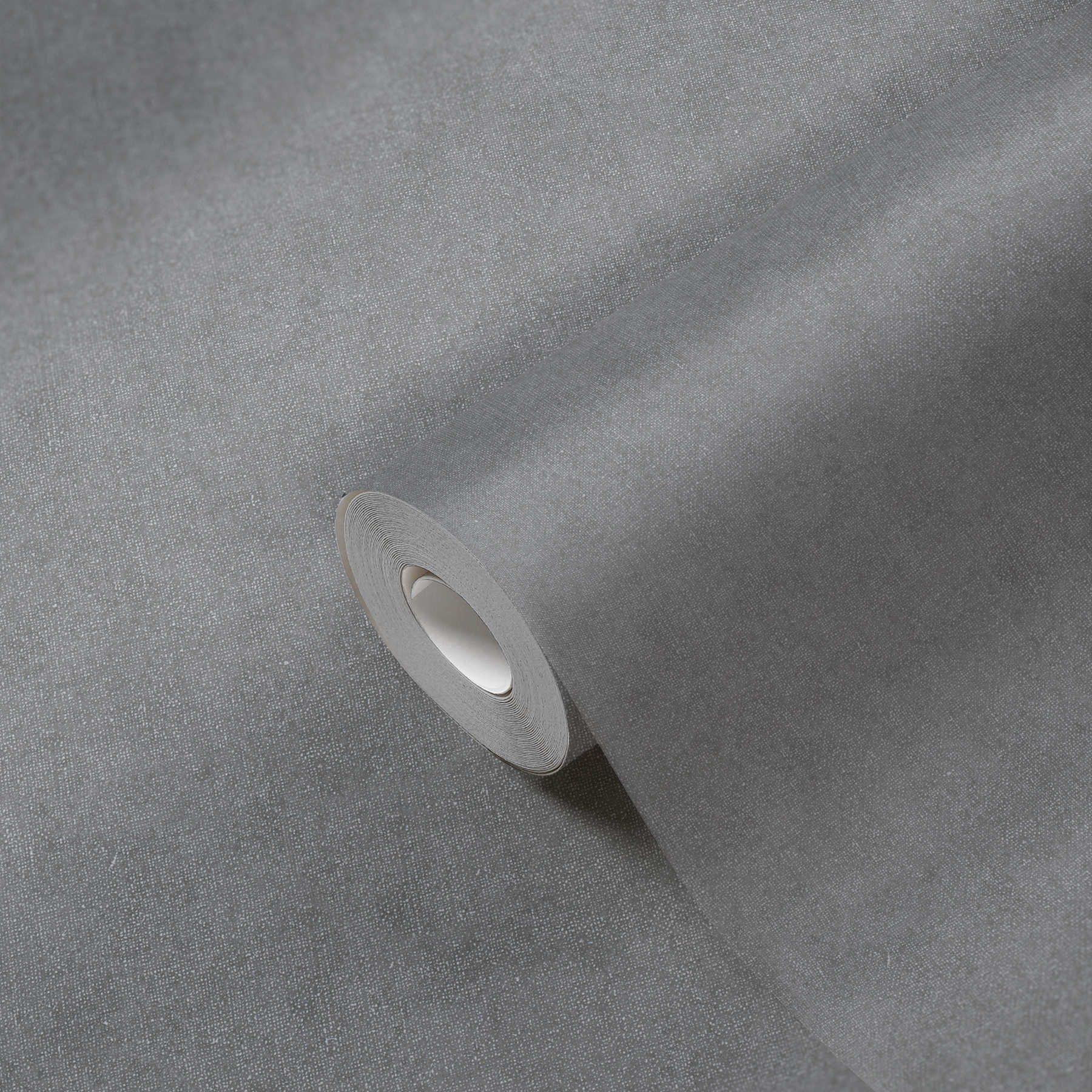             Papier peint gris avec structure textile au design vintage
        