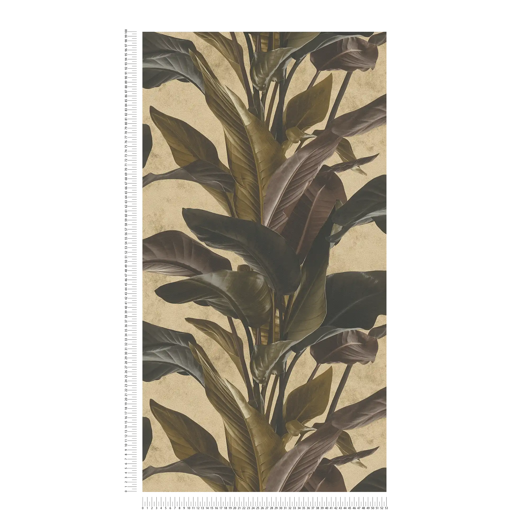             Wallpaper with natural design & metallic luster - brown, metallic, black
        