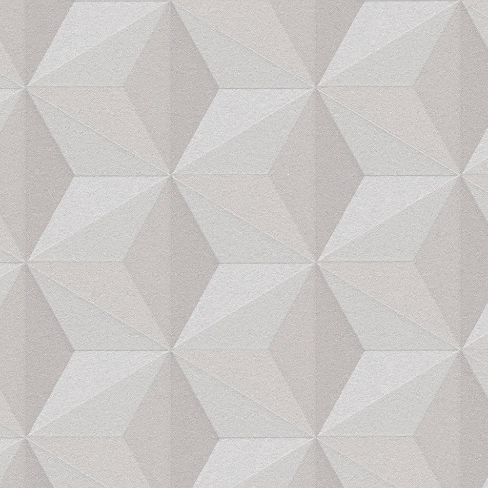             Pattern wallpaper with graphic design & 3D effect - beige
        