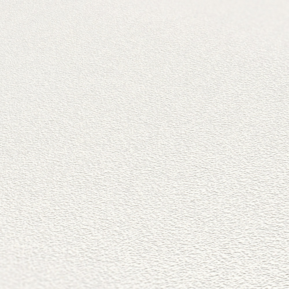             Papel pintado no tejido neutro liso, ligero y suave - blanco
        