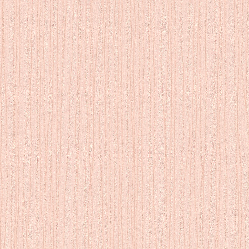             Papier peint intissé abricot avec structure à lignes - orange
        