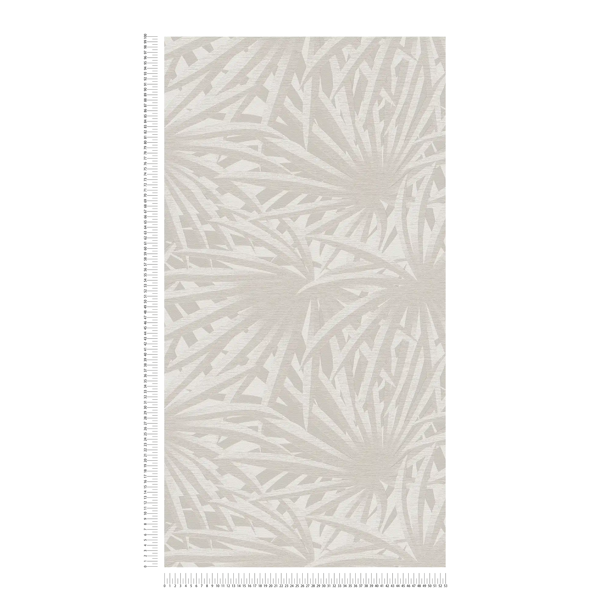             Carta da parati in tessuto non tessuto con disegno di foglie e lucentezza metallica - grigio, metallizzato, bianco
        