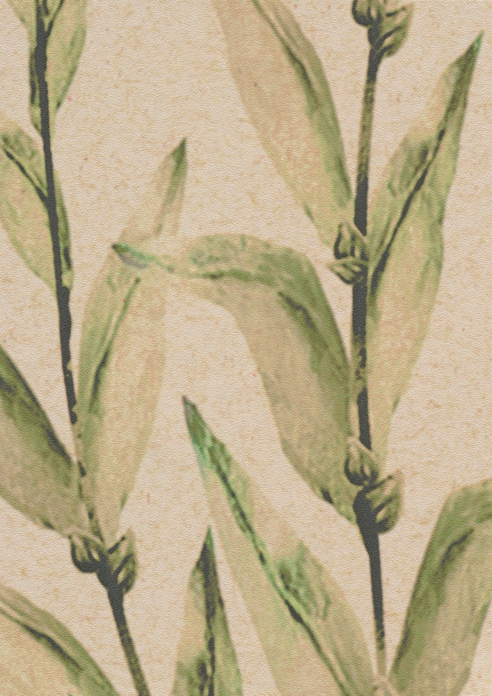             Wallpaper novelty - motif wallpaper botanical print with flowers & leaves
        