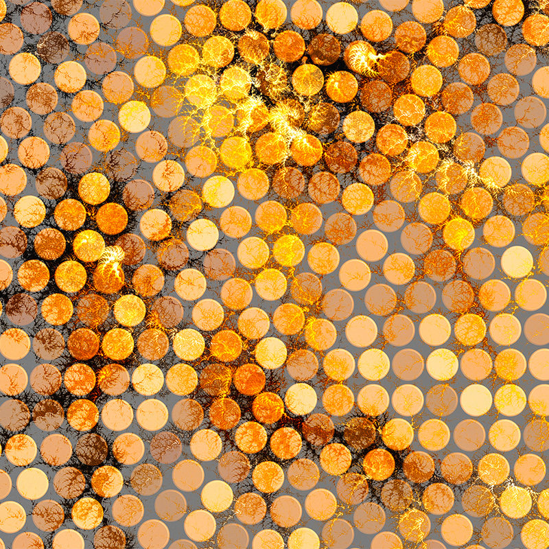         Photo wallpaper graphic with texture pattern & dot design - orange, yellow, brown
    