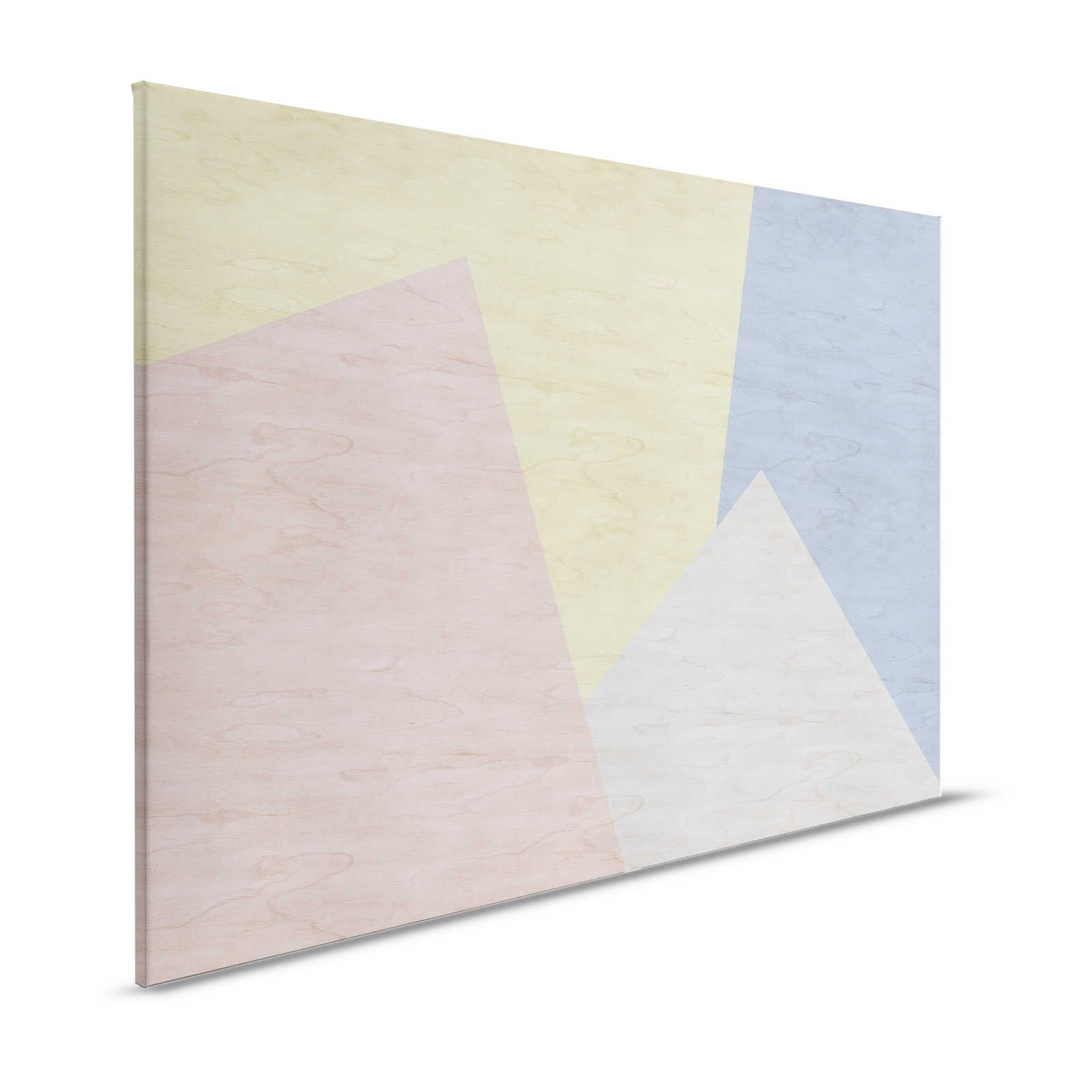 Inaly 3 - Pintura abstracta en lienzo de colores - Óptica contrachapada - 1,20 m x 0,80 m
