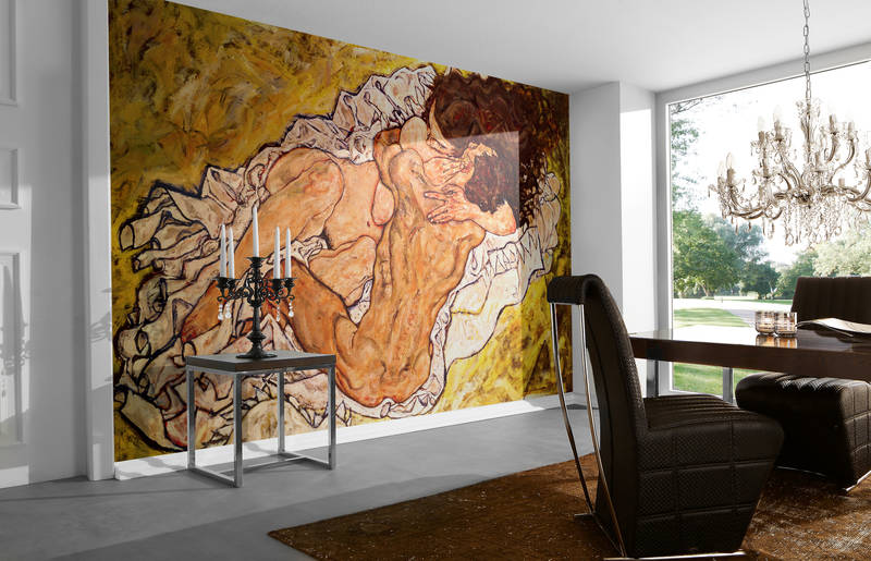             Il murale "L'abbraccio" di Egon Schiele
        