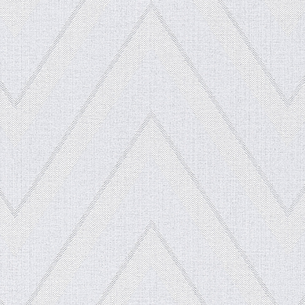             Papel pintado a rayas con diseño en zig-zag - gris
        