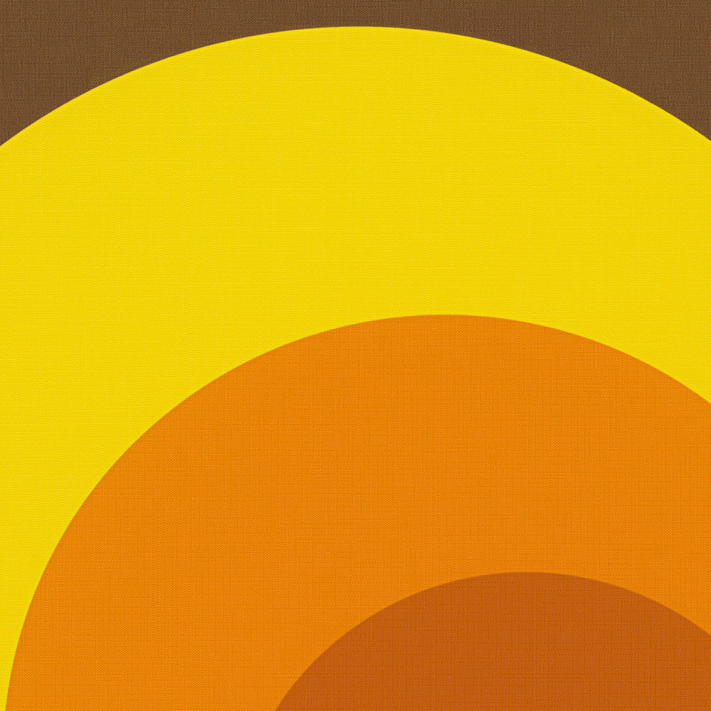             Carta da parati vintage con design retrò - marrone, giallo, arancione
        