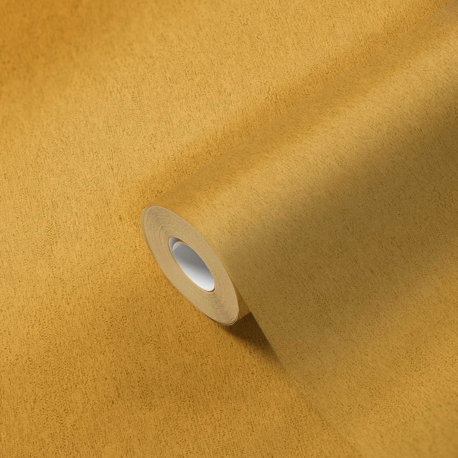            Papier peint uni avec structure aspect mat & lisse - jaune
        