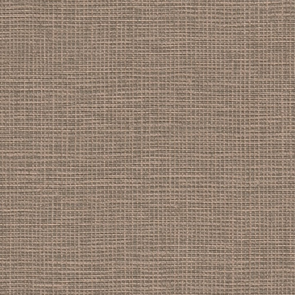             Papel pintado no tejido liso con estructura de lino - marrón
        