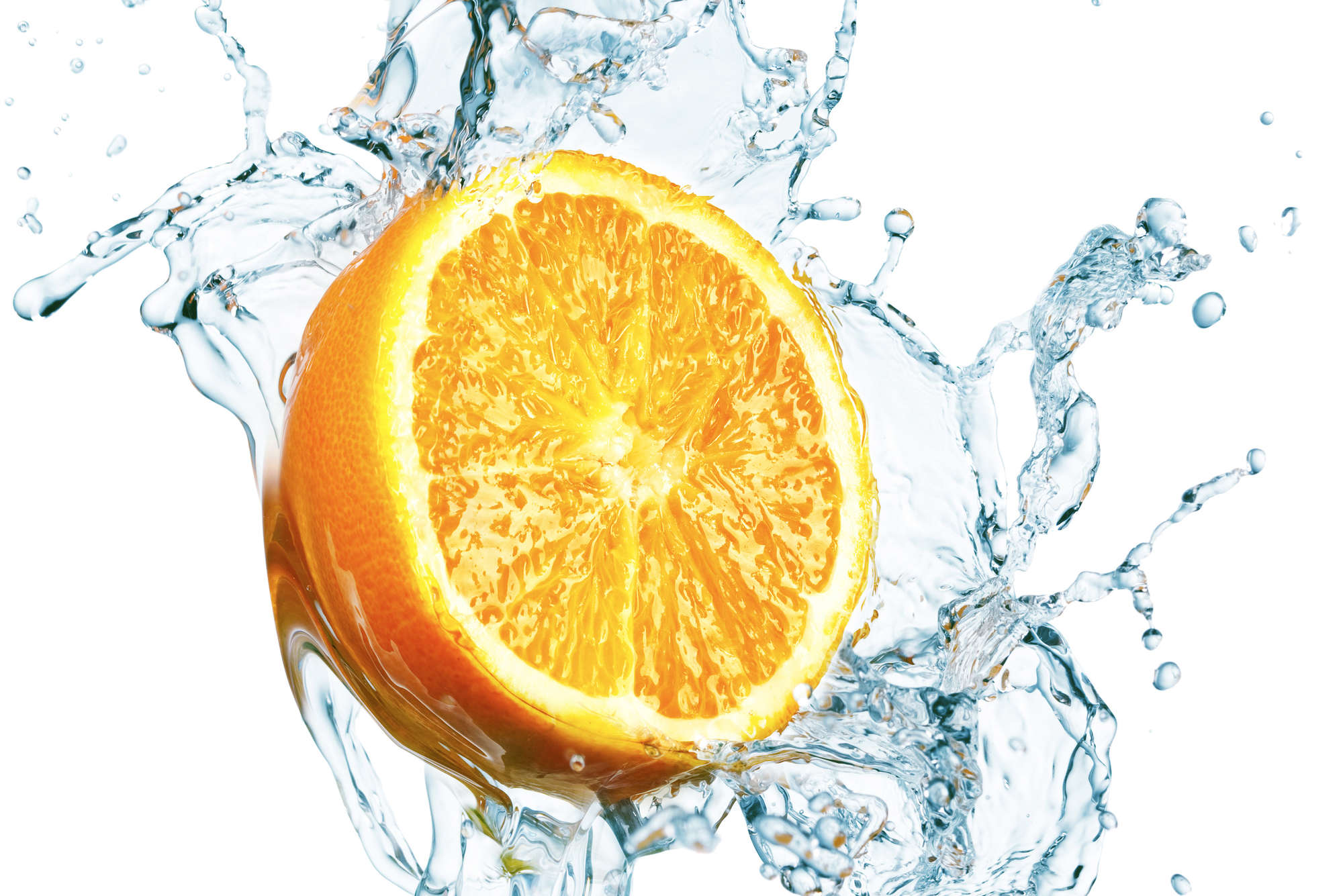             Carta da parati arancione nell'acqua - Vello liscio premium
        