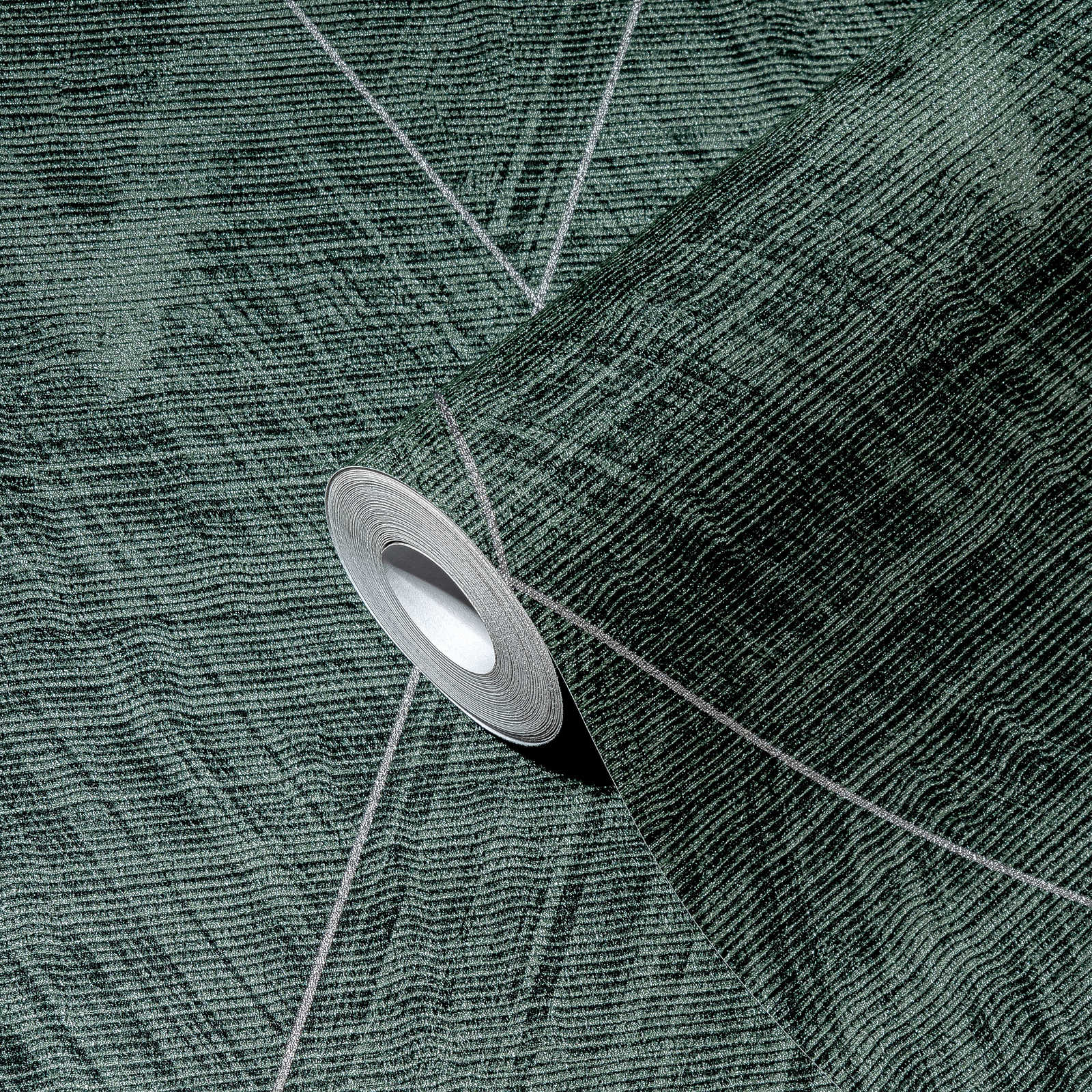             Diamantbehang met gevlekte textiellook - metallic, groen
        