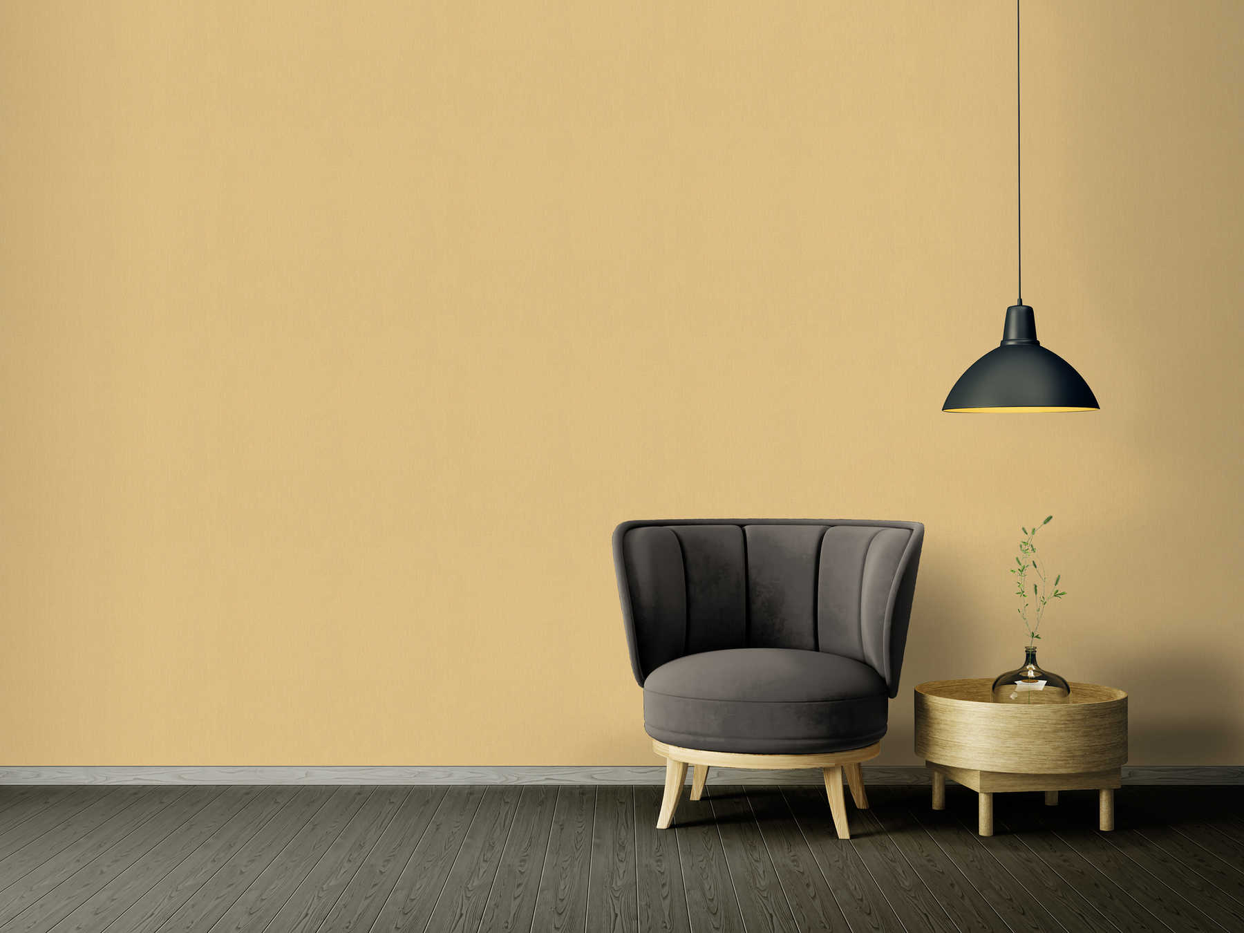             Golden plain wallpaper with fine glitter threads - gold, cream
        
