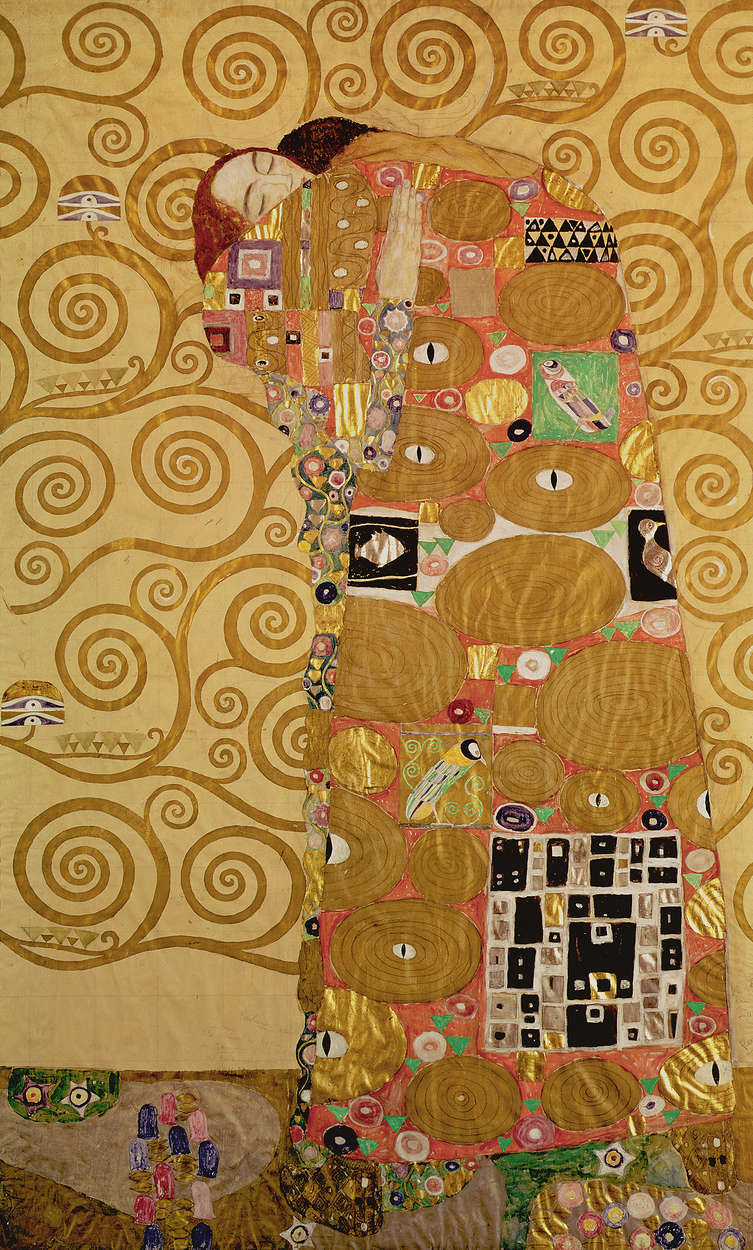             Vervulling in het late werk" muurschildering van Gustav Klimt
        