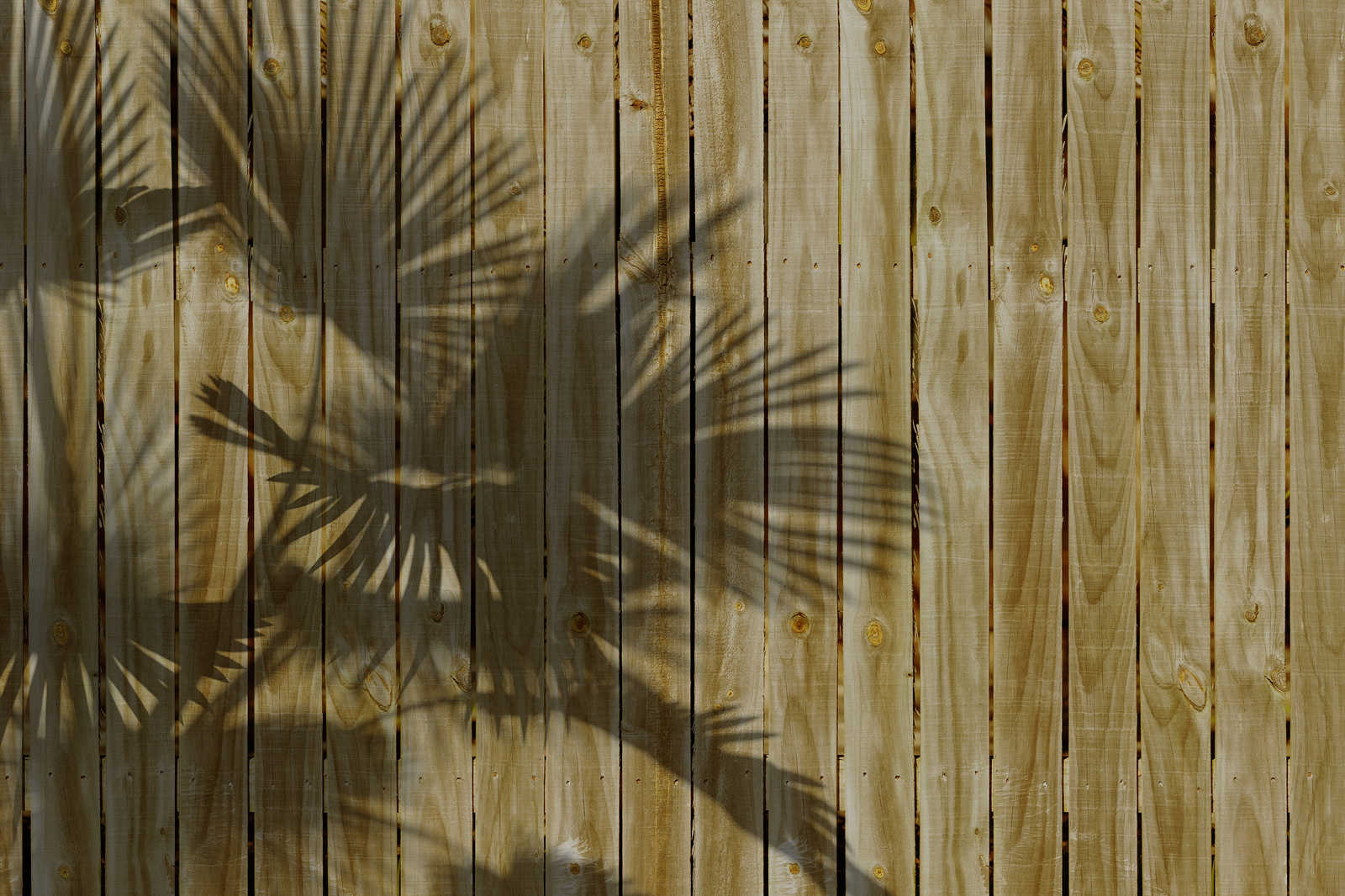             Quadro su tela con effetto legno e sfumature di foglie di palma - 0,90 m x 0,60 m
        