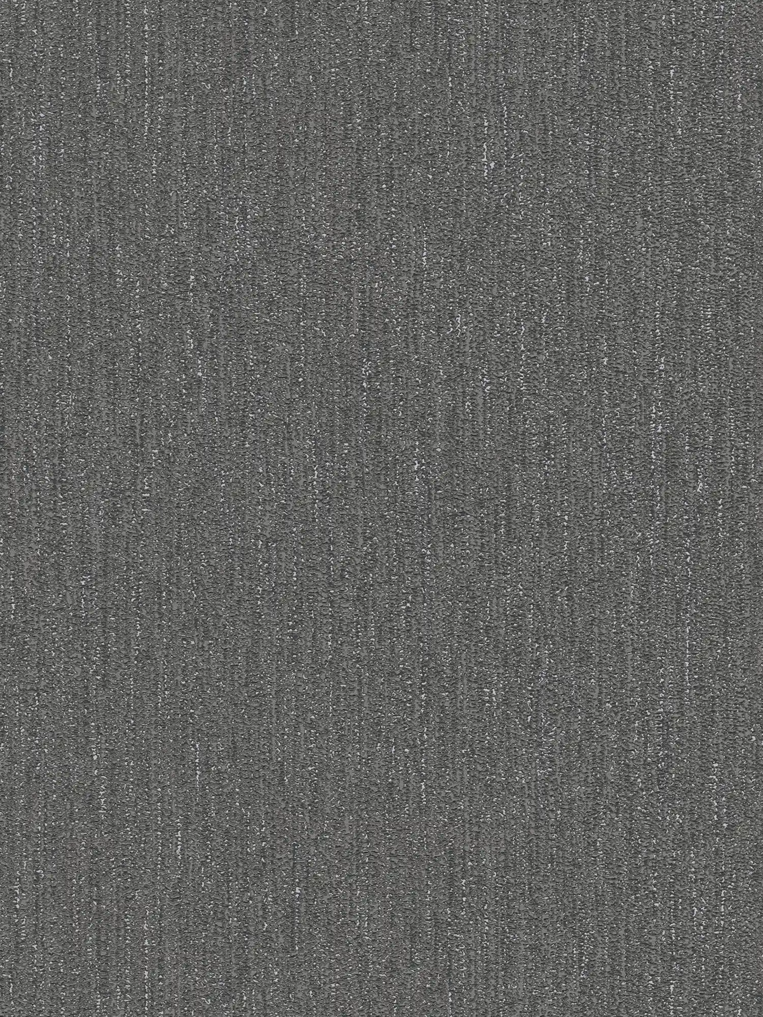 Papel pintado ligero y brillante con estructura de tela - negro, gris, plata
